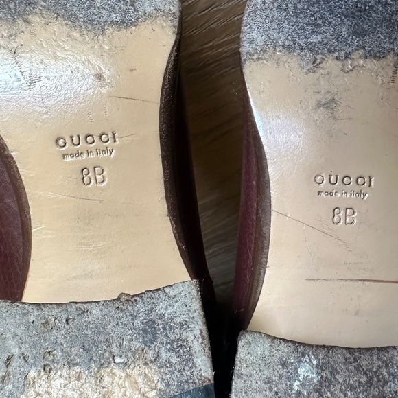 GUCCI Hysteria Accent Pebbled Leather Riding Boot in Brown - Picture 13 of 17